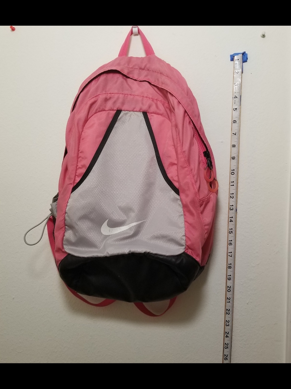 Vintage Nike One Size Pink, Gray and Black Backpack For Everyday Use